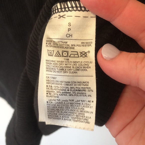 Black ribbed short sleeve - Picture 3 of 4